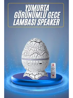 Bluetooth Hoparlör Dinozor Yumurtası Gece Masa Lambası Projektör
