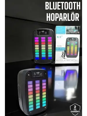 Bluetooth  Hoparlör Mikrofonlu Speaker Taşınabilir Şarjlı