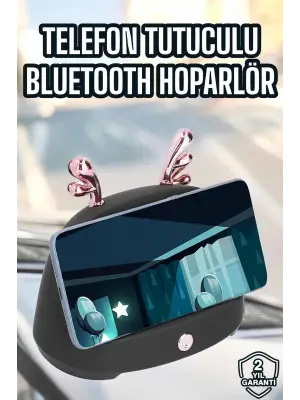 Bluetooth Hoparlör Telefon Tutuculu Akıllı Hoparlör Uzun Pil Ömrü