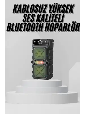 Bluetooth Hoparlör Yüksek Ses Kaliteli Büyük Boy Çift Çıkışlı Ses Bombası