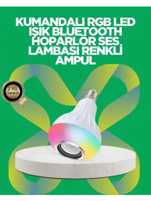 Bluetooth Hoparlörlü Led Ampul – 12w Enerji Tasarruflu