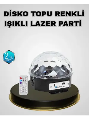 Bluetooth Hoparlörlü Led Disko Işığı Müzik Ritim Duyarlı Ve Taşınabilir