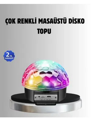 Bluetooth Kontrollü Masaüstü Disko Topu Işığı – Renkli Led Işık Gösterisi Ve Uzaktan Kumanda