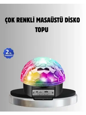 Bluetooth Kontrollü Masaüstü Disko Topu Işığı – Renkli Led Işık Gösterisi Ve Uzaktan Kumanda