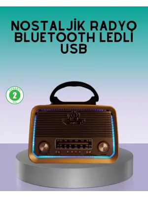 Bluetooth Özellikli Nostalji Radyo 3 Bant Fm Am Sw