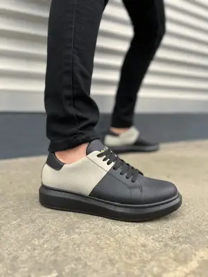 Omarı Siyah/Gri Süet Erkek Günlük Spor Ayakkabı - Şık Tasarım