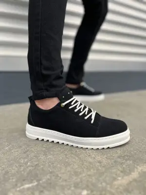 Omarı Siyah Süet Erkek Günlük Spor Ayakkabı