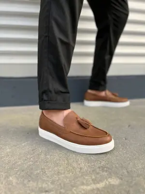 Omarı Taba Renkli Püsküllü Erkek Spor Ayakkabı