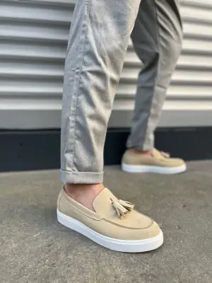 Modern Püsküllü Süet Erkek Ayakkabı