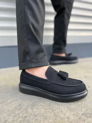 Omarı Siyah Püsküllü Süet Erkek Günlük Spor Ayakkabı