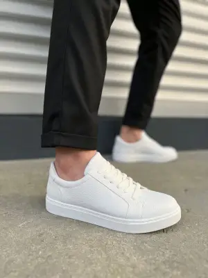 Omarı Beyaz Elite Bağcıklı Günlük Spor Ayakkabı