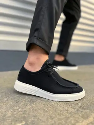 Omarı Siyah Süet Erkek Günlük Spor Ayakkabı - Yenilikçi Tasarım