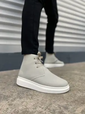 BN207 Oslo Bağcıklı Rahat tabanlı ayakkabı Tabaan Süet Erkek Spor Bot SBT - Gri