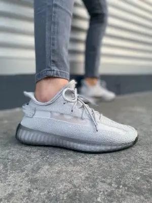 Omarı Gri Çizgili Bağcıklı Erkek Günlük Spor Ayakkabı