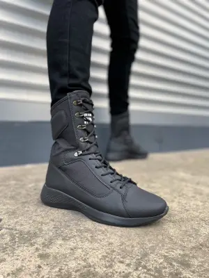 Siyah Bağcıklı Rahat Tabanlı Ayakkabı Erkek Giyim