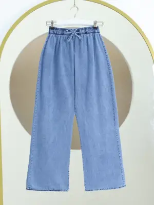 Omarı Modern ve Rahat Kesim Bol Paça Kot Pantolon