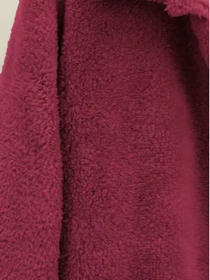 Omarı Şık ve Rahat Pelüş Ceket - Bordo