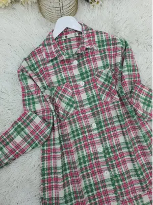 Omarı Trend Kadın Tüvit Gömlek - Pembe