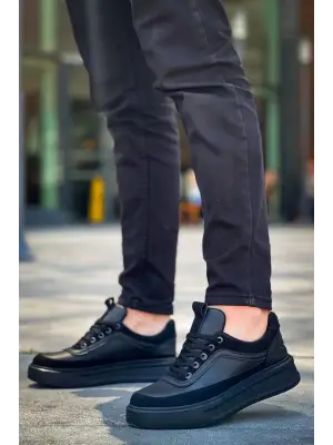 Omarı Siyah Yüksek Taban Erkek Günlük Ayakkabı