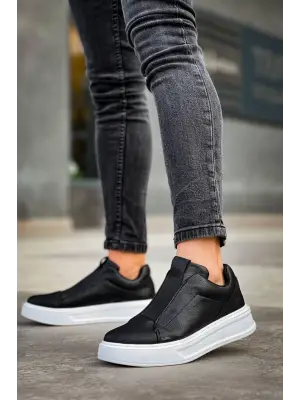 Omarı Siyah Beyaz Yüksek Taban Erkek Günlük Ayakkabı