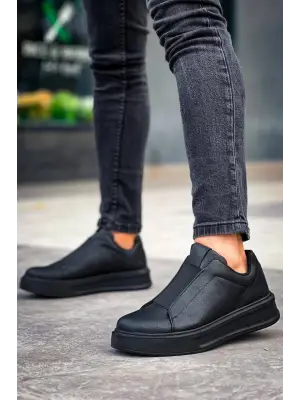 Modern Yüksek Taban Tek Bant Bağcıksız Erkek Ayakkabı