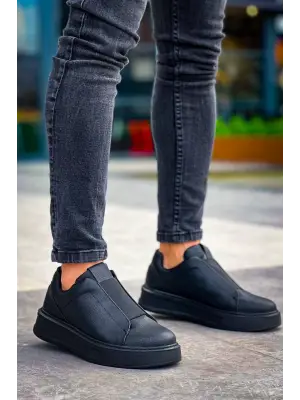 Omarı Yüksek Taban Siyah Erkek Günlük Ayakkabı