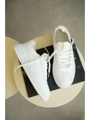 BR-010 Benorra Beyaz Cilt Günlük Erkek Ayakkabı