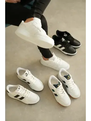 BR-013 Benorra Beyaz-Petrol Günlük Erkek Ayakkabı