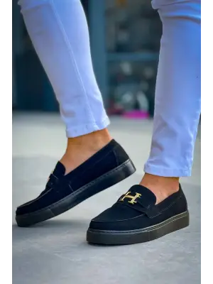 Modern Bağcıksız Kömür Süet H Erkek Ayakkabı