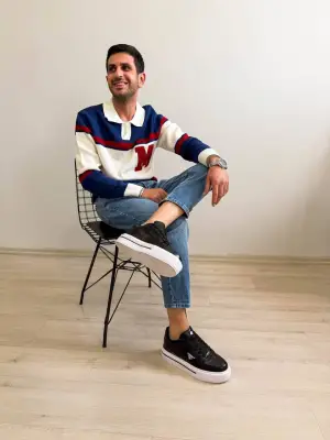 BR-04 Benorra Siyah Cilt Günlük Erkek Ayakkabı