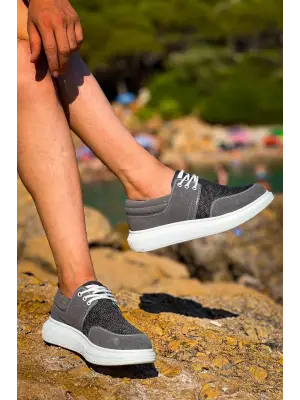 Enerjik Gri Erkek Ayakkabı