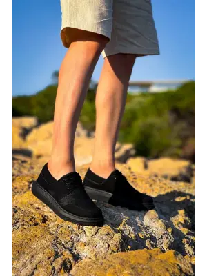 Modern Bağcıklı Deri Erkek Ayakkabı