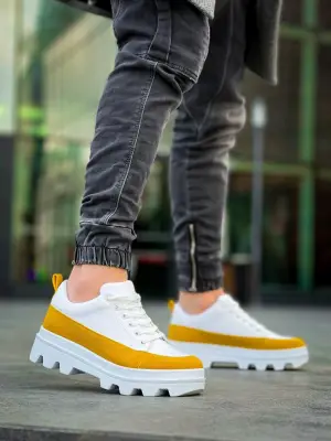 Beyaz Yüksek Taban Günlük Spor Ayakkabı