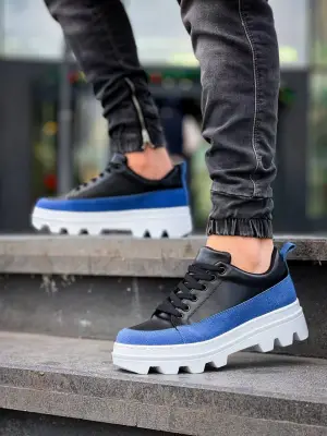 Omarı Yüksek Taban Mavi Detaylı Günlük Spor Ayakkabı