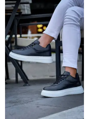 BR-20 Benorra Siyah Cilt  Günlük Erkek Ayakkabı