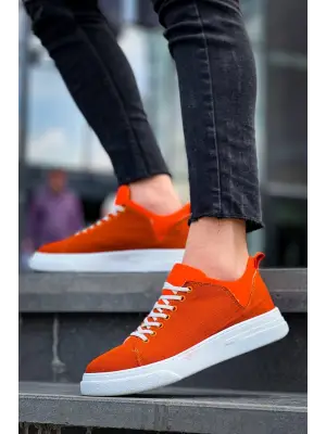 Beyaz Yüksek Taban Günlük Erkek Spor Ayakkabı