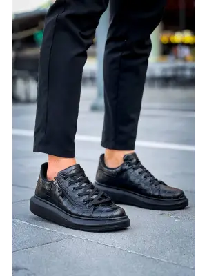 Modern Fermuar Ve Bağcıklı Erkek Ayakkabı