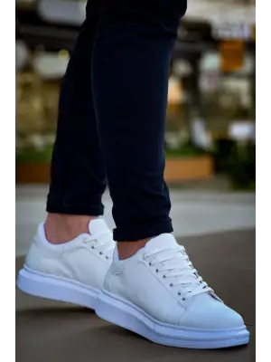 Omarı Erkek Beyaz Bağcıklı Günlük Ayakkabı