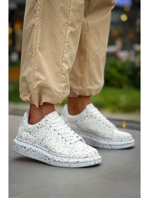 Beyaz Gold Bağcıklı Günlük Erkek Ayakkabı