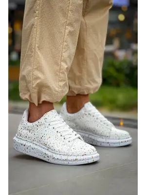 Omarı Beyaz Gold Bağcıklı Günlük Erkek Ayakkabı