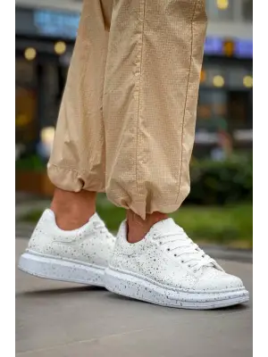 Omarı Beyaz Silwer Bağcıklı Günlük Erkek Ayakkabı