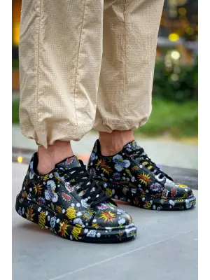 Omarı Siyah Boom Bağcıklı Erkek Günlük Ayakkabı