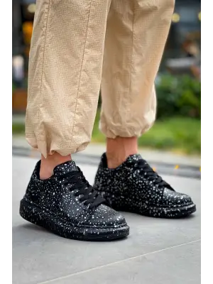 Omarı Siyah Gold Bağcıklı Günlük Erkek Ayakkabı