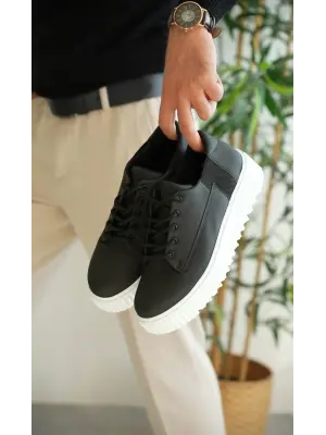 BR-516 Benorra Siyah Cilt Günlük Erkek Ayakkabı