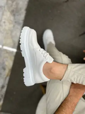 BR-6 Benorra Beyaz Cilt Günlük Erkek Ayakkabı