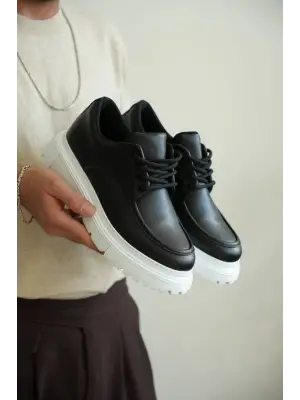 Modern Siyah Cilt Erkek Ayakkabı