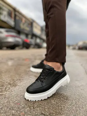 BR-702 Benorra Siyah Cilt Günlük Erkek Ayakkabı