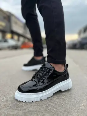 Modern Siyah Rugan Erkek Ayakkabı