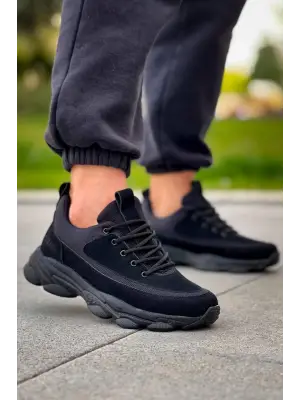 Omarı Yüksek Taban Siyah Süet Günlük Erkek Ayakkabı