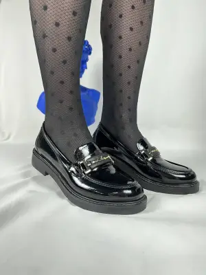 BR-803 Benorra Kömür Rugan Günlük Kadın Babet